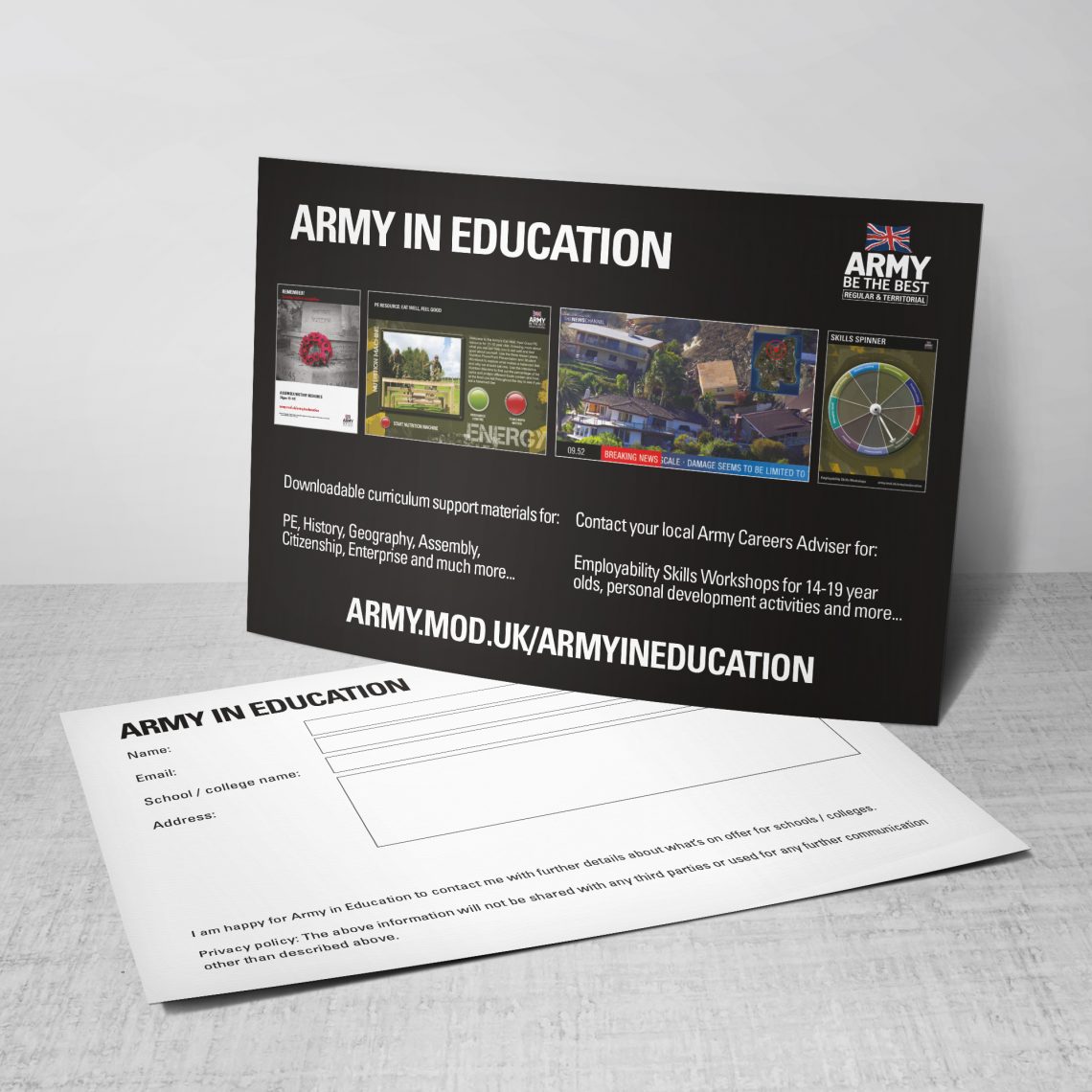 Army Postcard Design
