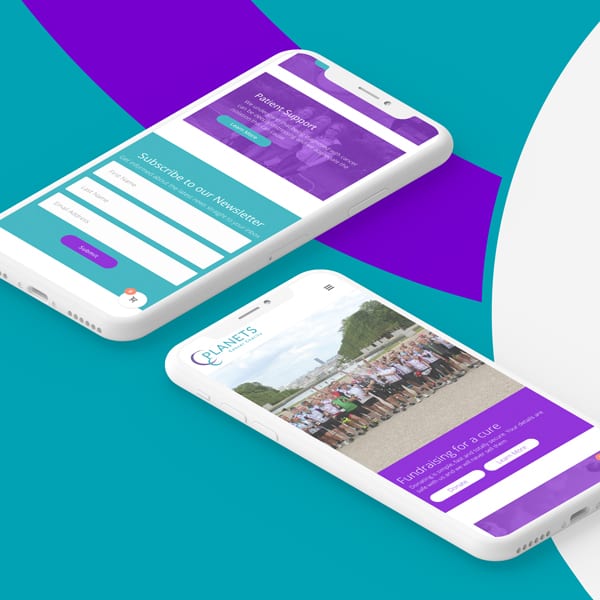 Planets Charity Mobile Website Design